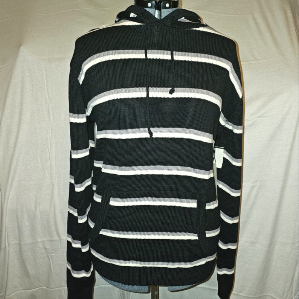NWT Men's Knit Pullover Hooded Sweater